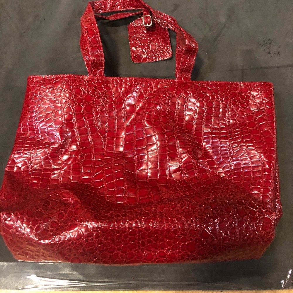 Mock snakeskin vintage handbag